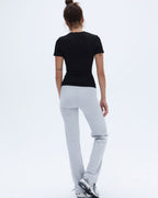 Cotton Short Sleeve Top - Black