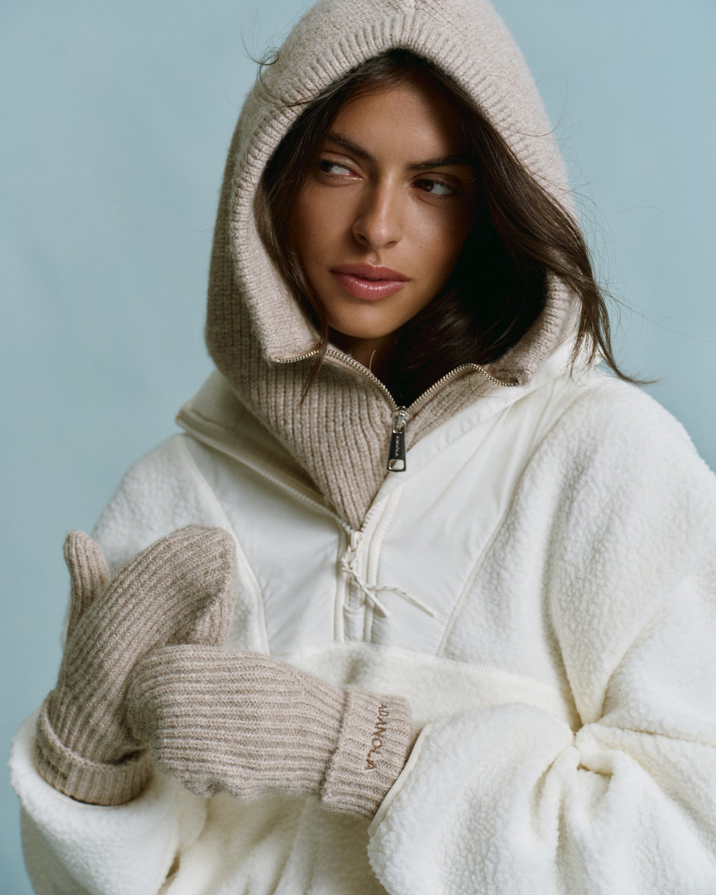 Knit Mittens - Sand