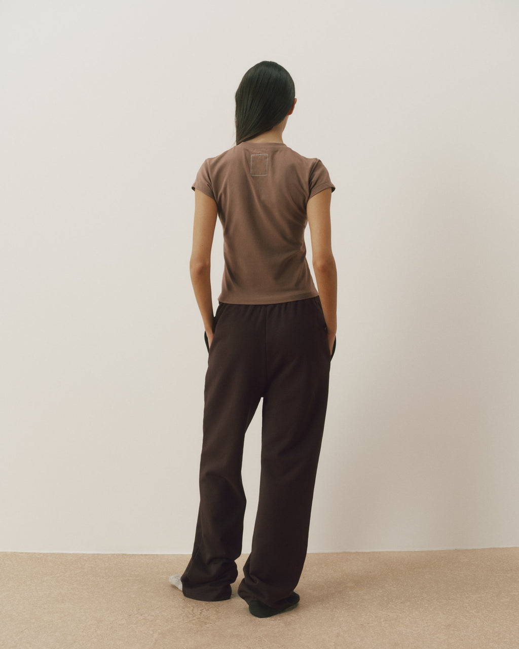 Le Mode De Vie Straight Leg Sweatpants - Coffee Bean/Airy Blue
