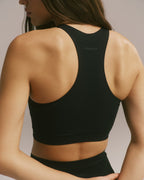 Seamless Racer Tank Bra - Black