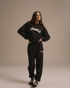 Varsity Oversized Sweatshirt - Black