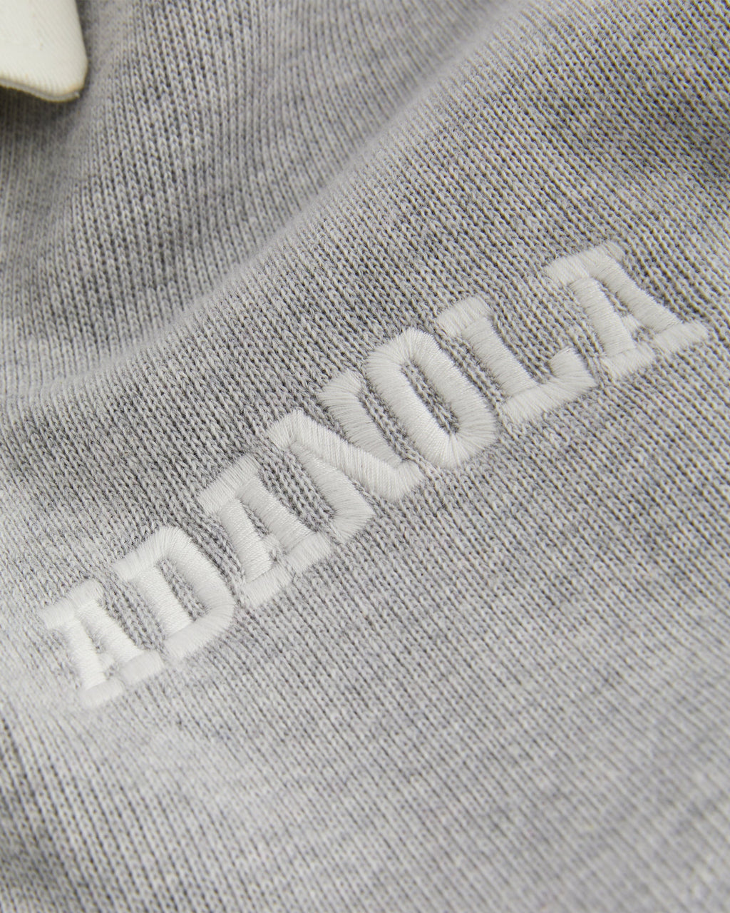 Varsity Oversized Rugby Top - Light Grey Melange/Marshmallow White
