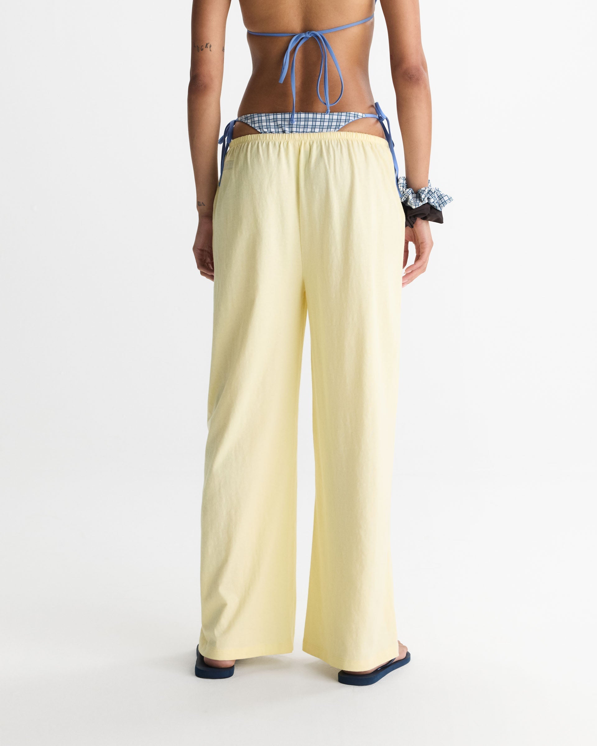 Slub Lounge Trousers - Buttercream